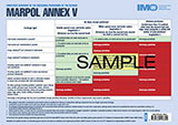 MARPOL Annex V discharge placard 